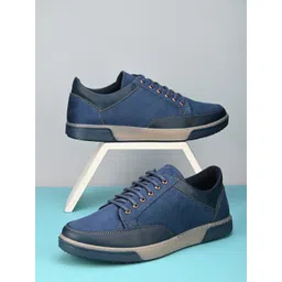 The Roadster Lifestyle Co. Men Blue Memory Foam Lace-Up Sneakers