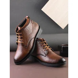 The Roadster Lifestyle Co. Men Casual Round Toe Lace-Up Boots
