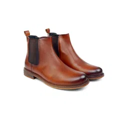 The Roadster Lifestyle Co Men Leather Chelsea Boots