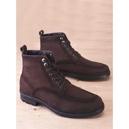 The Roadster Lifestyle Co Men Leather Lace Up Boots