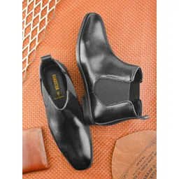 The Roadster Lifestyle Co Men Leatherette Casual High Top Chelsea Boots