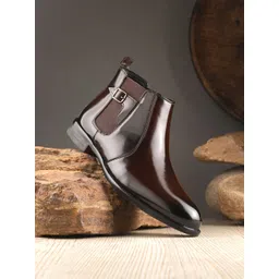 The Roadster Lifestyle Co. Men Mid-Top Blocked Chelsea Boots