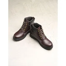 The Roadster Lifestyle Co Men Round Toe Lace-Ups Boots