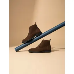 The Roadster Lifestyle Co Men Round Toe Lace-Ups Regular Boots