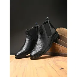 The Roadster Lifestyle Co Men Round Toe Slip-On Chelsea Boots