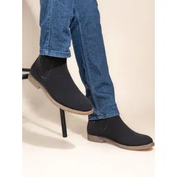 The Roadster Lifestyle Co Men Round Toe Slip-On Chelsea Boots