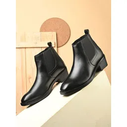 The Roadster Lifestyle Co Men Round Toe Slip-On Chelsea Boots