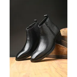 The Roadster Lifestyle Co Men Square Toe Zip Chelsea Boots