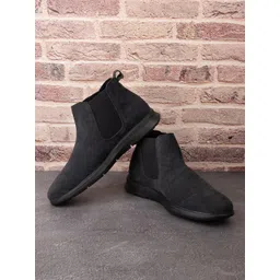 The Roadster Lifestyle Co Men Suede Mid-Top Chelsea Boots