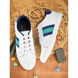 The Roadster Lifestyle Co Men White Colourblocked Sneakers