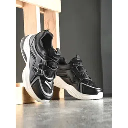 The Roadster Lifestyle Co. Women Black & White Lace-Up Walking Shoes