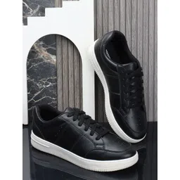The Roadster Lifestyle Co. Women Black Perforations Lace-Up Sneakers