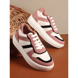 The Roadster Lifestyle Co Women Colorblocked Casual Lace Ups Sneakers