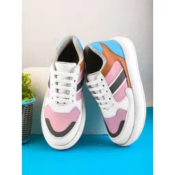 The Roadster Lifestyle Co Women Colourblocked Laceup Sneakers