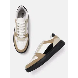 The Roadster Lifestyle Co. Women Colourblocked Sneakers with Perforated Detail