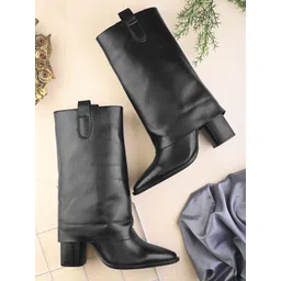 The Roadster Lifestyle Co Women Leather Mid Boots