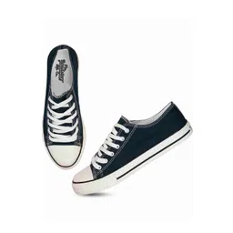 The Roadster Lifestyle Co. Women Navy Blue Comfort Insole Cleated Sole Canvas Sneakers