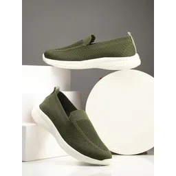 The Roadster Lifestyle Co. Women Olive Flyknit Comfortable Training Shoes