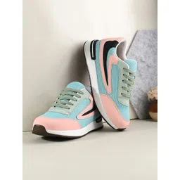 The Roadster Lifestyle Co. Women Pink Colourblocked Lightweight Memory Foam Sneakers