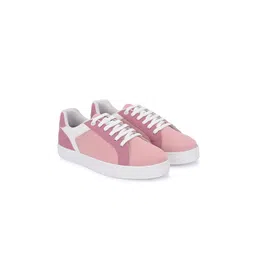The Roadster Lifestyle Co. Women Pink Round Toe Sneakers
