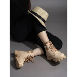 The Roadster Lifestyle Co. Women Round Toe Block Heel Chunky Boots