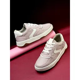 The Roadster Lifestyle Co Women Round Toe Lightweight Lace-Ups Casual Sneakers