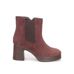 The Roadster Lifestyle Co Women Round Toe Zip Regular Boots