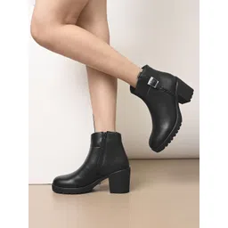 The Roadster Lifestyle Co Women Synthetic Block-Heeled Boots