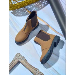 The Roadster Lifestyle Co Women Textured Ankle Length Versatile Boot