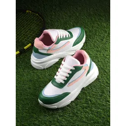 The Roadster Lifestyle Co. Women White Colourblocked Lightweight Casual Sneakers