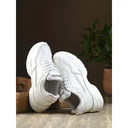 The Roadster Lifestyle Co. Women White Round Toe Comfort Insole Lightweight Sneakers