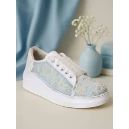 The Saree Sneakers Women Blue Dream Sneakers