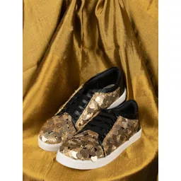 The Saree Sneakers Women Textured Sequence Galaxy Sneakers