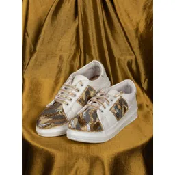 The Saree Sneakers Women Textured Sneakers