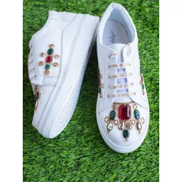The Saree Sneakers Women Textured Sneakers