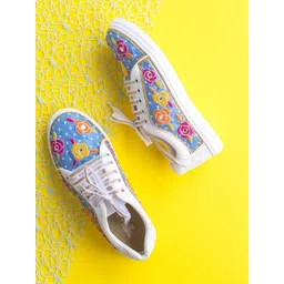 The Saree Sneakers Women Textured Sneakers