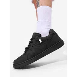 The Souled Store Men Lightweight PU Lace-Ups Sneakers