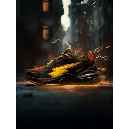 The Souled Store Men's Flash Black Casual Sneakers