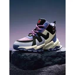 The Souled Store Men's High Top 2.0 Purple Ankle High Casual Sneakers