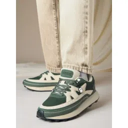 The Souled Store Men's Olive Sneakers