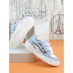 The White Pole Men's Blue Casual Sneakers