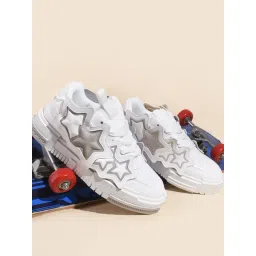 The White Pole Men's Grey Casual Sneakers