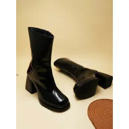 The White Pole Women's Black Casual Booties