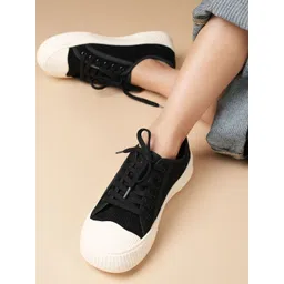 Theater Women Black Wicked Brothers Lace-Ups Casual Sneakers