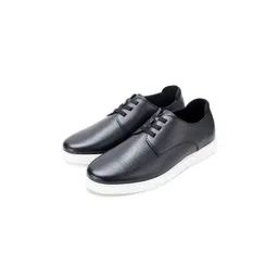 THOMAS CRICK Men Textured Leather Derbys