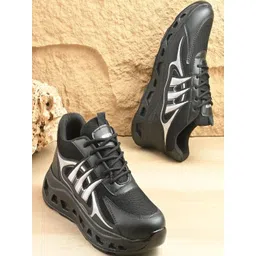 TIGONIS Men Black Mesh Casual Shoes