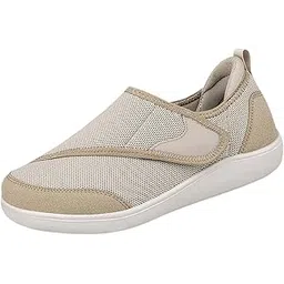 ™ Womens Mesh Sneakers Soft Non Slip Soles Round Toe Walking Shoes 40 Khaki | Womens Shoes