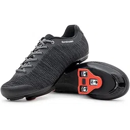 Tommaso Strada Ready to Ride Mens Indoor Cycling Shoes with Look Delta Or SPD Cleats Pre-Installed - Optimized Bike Shoes for Men for Peloton, Echelon & Bowflex Spin Bikes