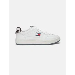 Tommy Hilfiger Solid White Leather Sneakers