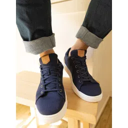 TOMS Men Navy Blue Canvas Sneakers